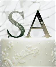 Jeweled Monogram Cake Toppers NEW