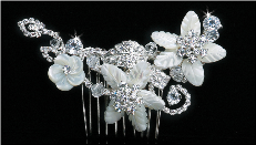 Silver/ Clear Hair Comb Accessory