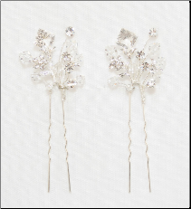 Bridal Hair pins in silver